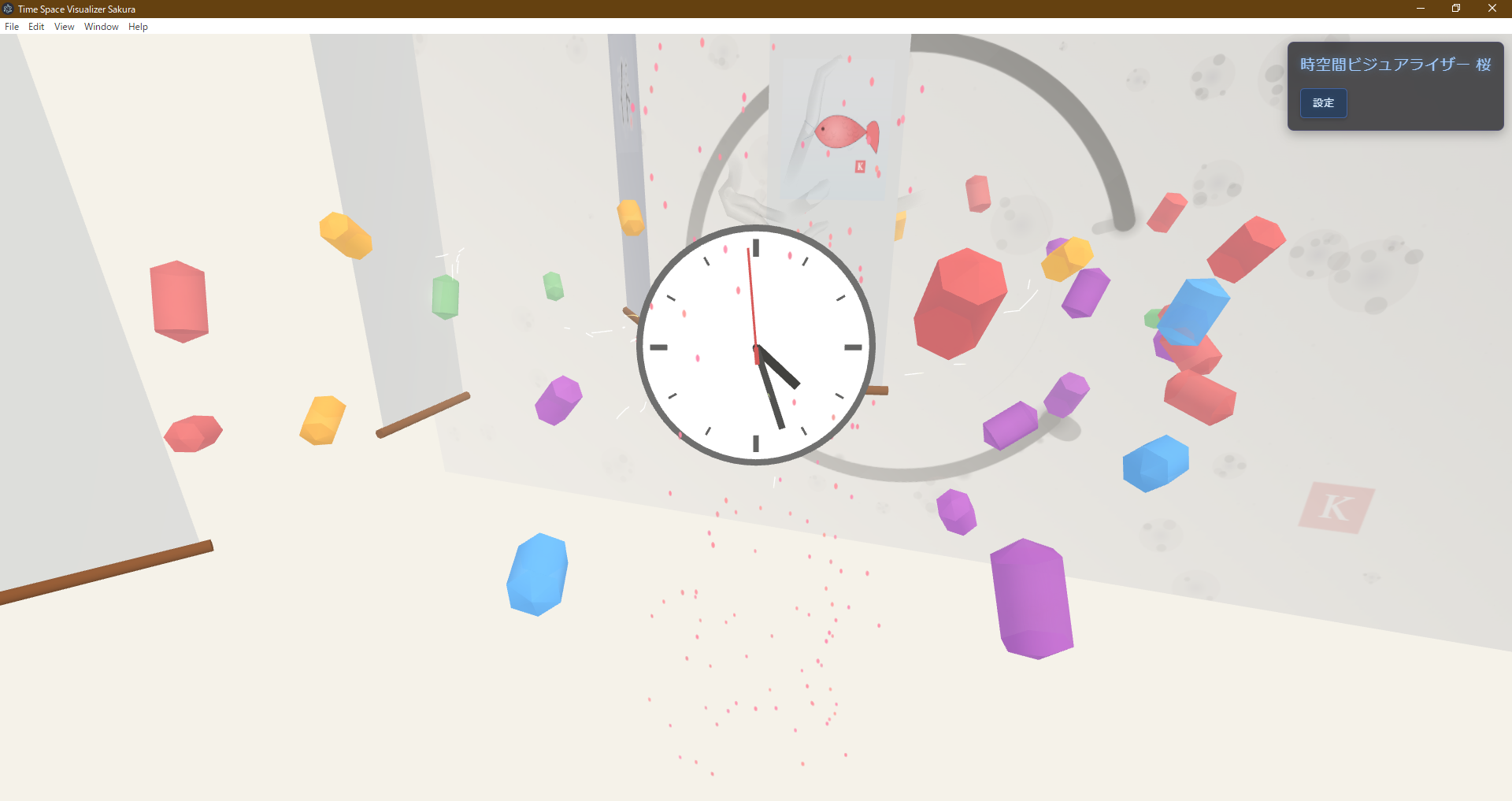 Time Space Visualizer Sakura 芸術鑑賞例1